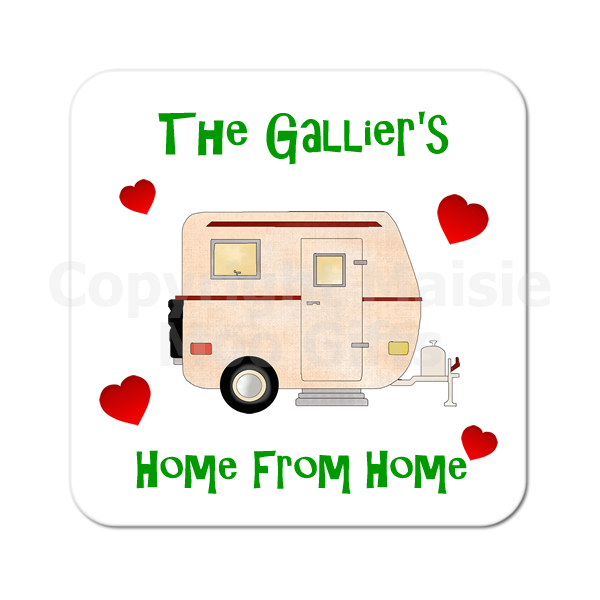 Personalised Caravan Home Coaster